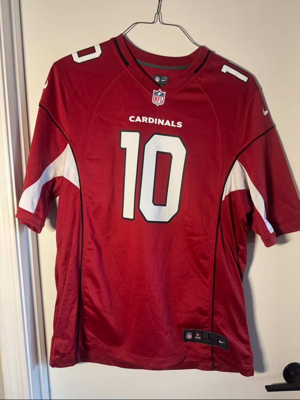Nike Cardinals Red and White #10 Football Jersey